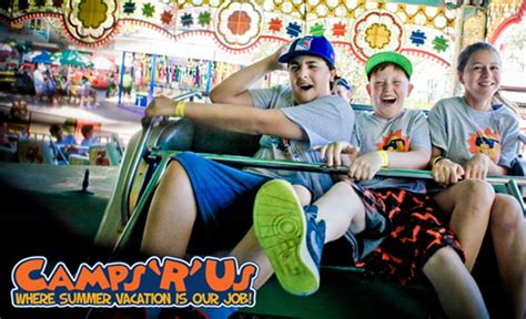 Camps r us - Public · Anyone on or off Facebook. Camps 'R' Us is an accredited, award-winning and affordable summer day camp for children ages 3 and up. Our programs and activities feature sports, arts & crafts, gaming, gaga, dan …. See more.